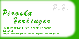 piroska herlinger business card